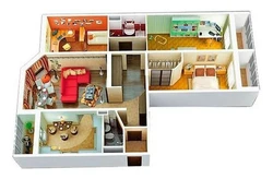 Photo Layout Of Apartments 3 Rooms