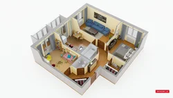 Photo layout of apartments 3 rooms