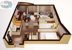 Photo layout of apartments 3 rooms