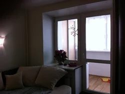Window with balcony in apartment photo