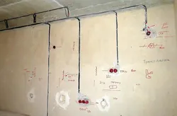 Wiring in an apartment on the wall photo