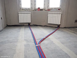 Floor heating in apartment photo