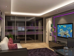 Apartment interior with built-in wardrobes photo