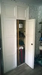 Door To The Storage Room In A Khrushchev Apartment Photo
