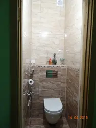 Decorative plaster for a toilet in an apartment photo
