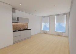 Apartment with and without finishing in one photo