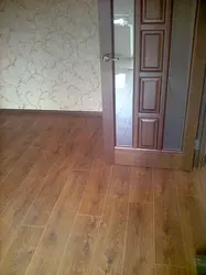Linoleum and doors in the interior of the apartment