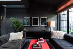 Black room apartment design