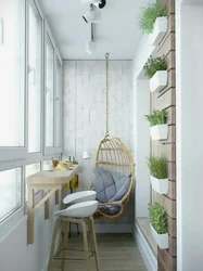Balcony design in a three-room apartment