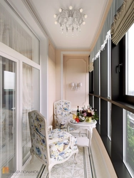 Balcony design in a three-room apartment