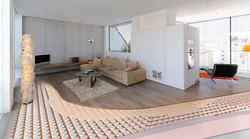 Apartment design with heated floors