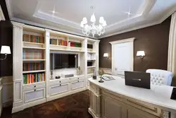 Classic office design in an apartment