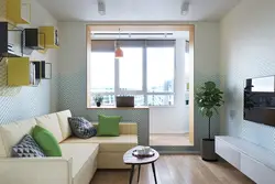 2 room apartment design with balcony