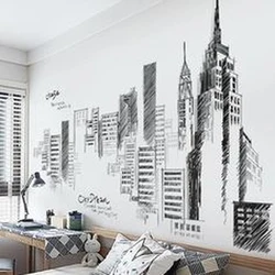 Дизайн квартир рисунок во всю стену