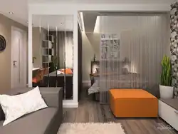 Apartment design with a niche 33 sq m