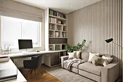Дизайн кабинета в квартире с одним окном