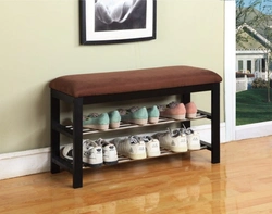 Shoe Rack In The Hallway With A Seat, Photos Of Your Own