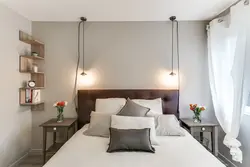 Sconce in the bedroom above the bed photo height