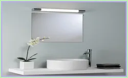 Bathroom mirror sink lighting photo