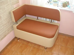 Sofa with storage drawers for the kitchen photo