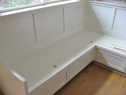 Sofa with storage drawers for the kitchen photo