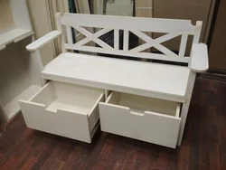 Sofa with storage drawers for the kitchen photo