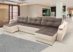 П образный диван со спальным местом фото