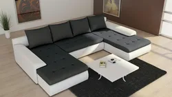 П образный диван со спальным местом фото