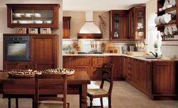 Kitchen Interior Wooden Wallpaper