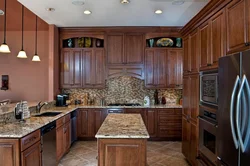 Kitchen Interior Wooden Wallpaper