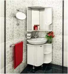 Corner Sink With Mirror For Bathroom Photo