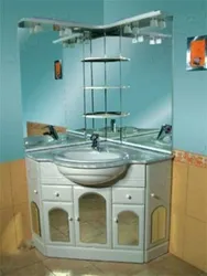 Corner Sink With Mirror For Bathroom Photo