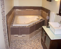 Bathtub In The Floor In The Apartment Photo