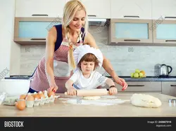 Photo Of My Mom At Home In The Kitchen