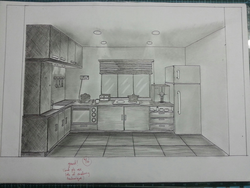 Photo How To Draw A Kitchen