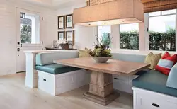 Kitchen design with corner and table