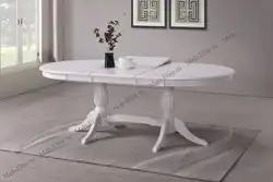 Обеденный стол для гостиной раздвижной овальный фото