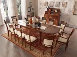 Dining table for living room extendable oval photo