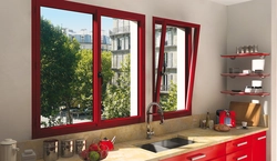 Photo Of A Plastic Window For The Kitchen With Installation
