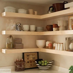 Inexpensive shelves for the kitchen photo