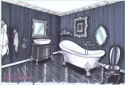 Рисунок ванны фото