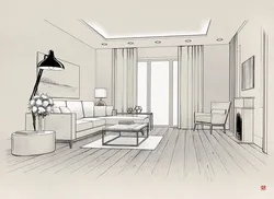 Drawing Living Room Photo