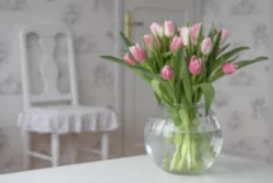 Кухня фото тюльпаны