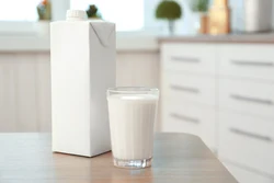 Photo of milk in the kitchen