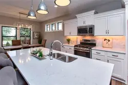 Kitchens made of quartz photo