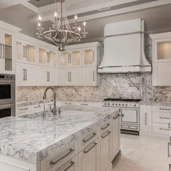 White marble kitchen photo