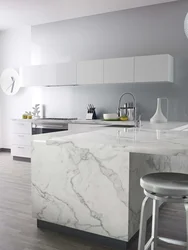 White Marble Kitchen Photo