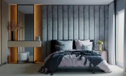 Bedroom in fabric photo