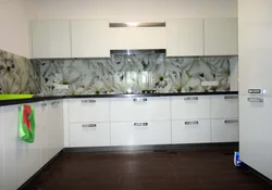 Photo of glossy kitchen aprons