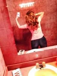 Redhead photo in the bathroom